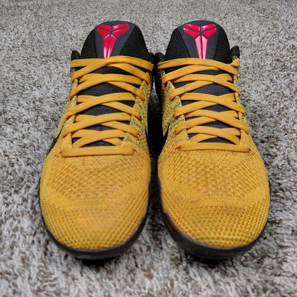 Nike Kobe 11 Elite Low Bruce Lee Men’s 10.5 Yellow Black Flyknit Sneakers Bryant main image 9